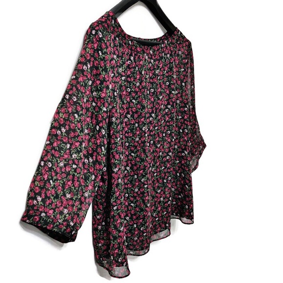 Reitmans | Floral Metallic Chiffon Blouse | 2X - Picture 2 of 16